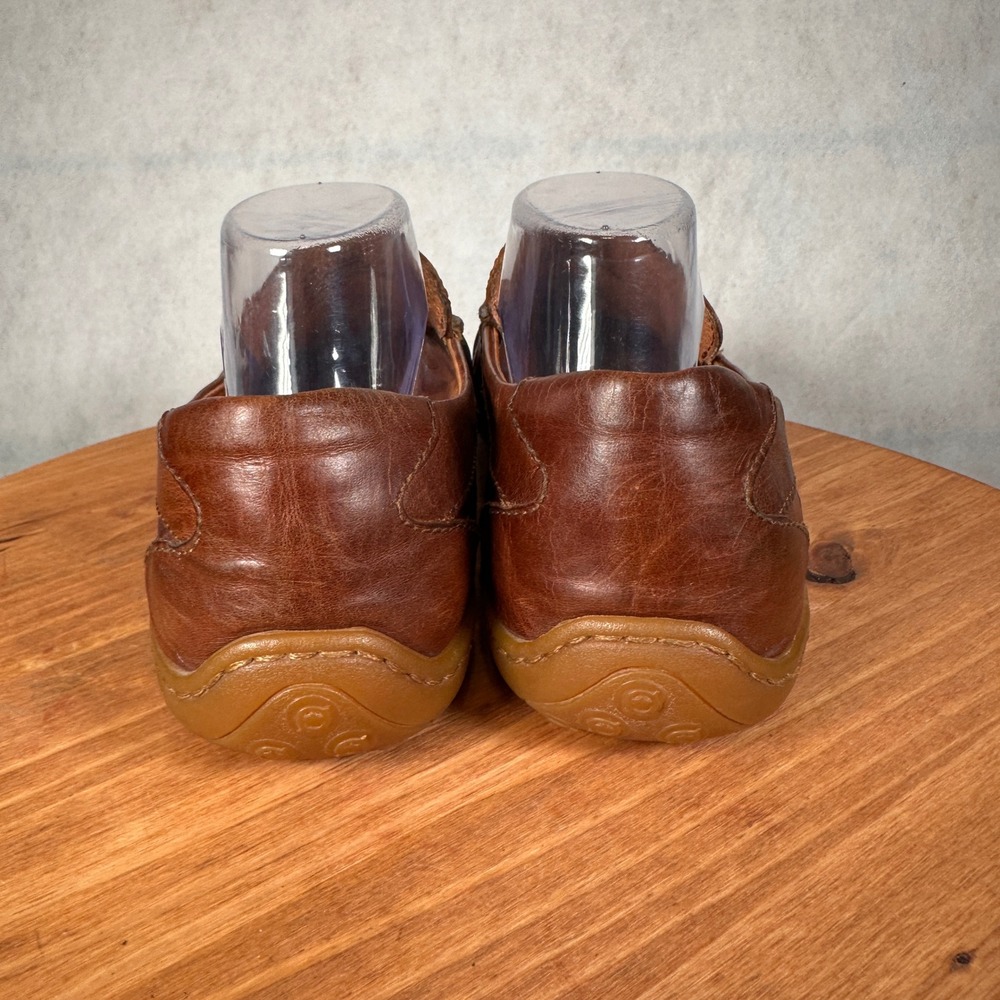 Born Loafers Mens 10.5 Brown Good Leather Slip On Moc Toe H30916 Handcrafted - Picture 7 of 15